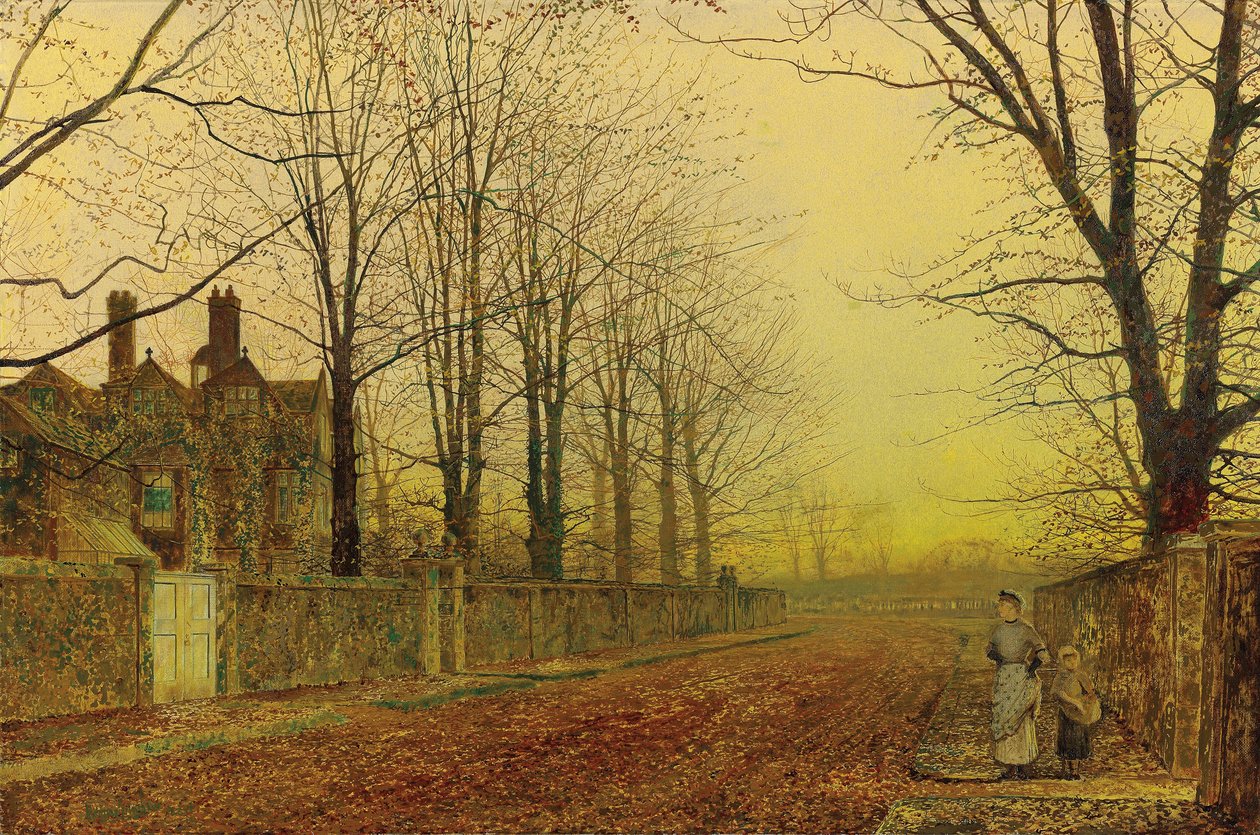 Efterårs herlighed, 1887 af John Atkinson Grimshaw