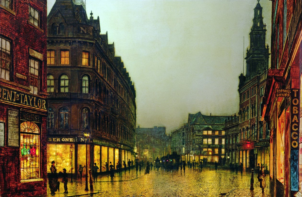 Boar Lane, Leeds af John Atkinson Grimshaw