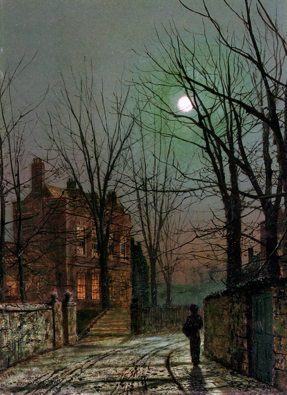 Ved månens lys, 1882. af John Atkinson Grimshaw