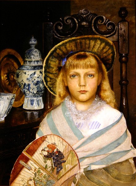 Enid (olie på lærred) af John Atkinson Grimshaw
