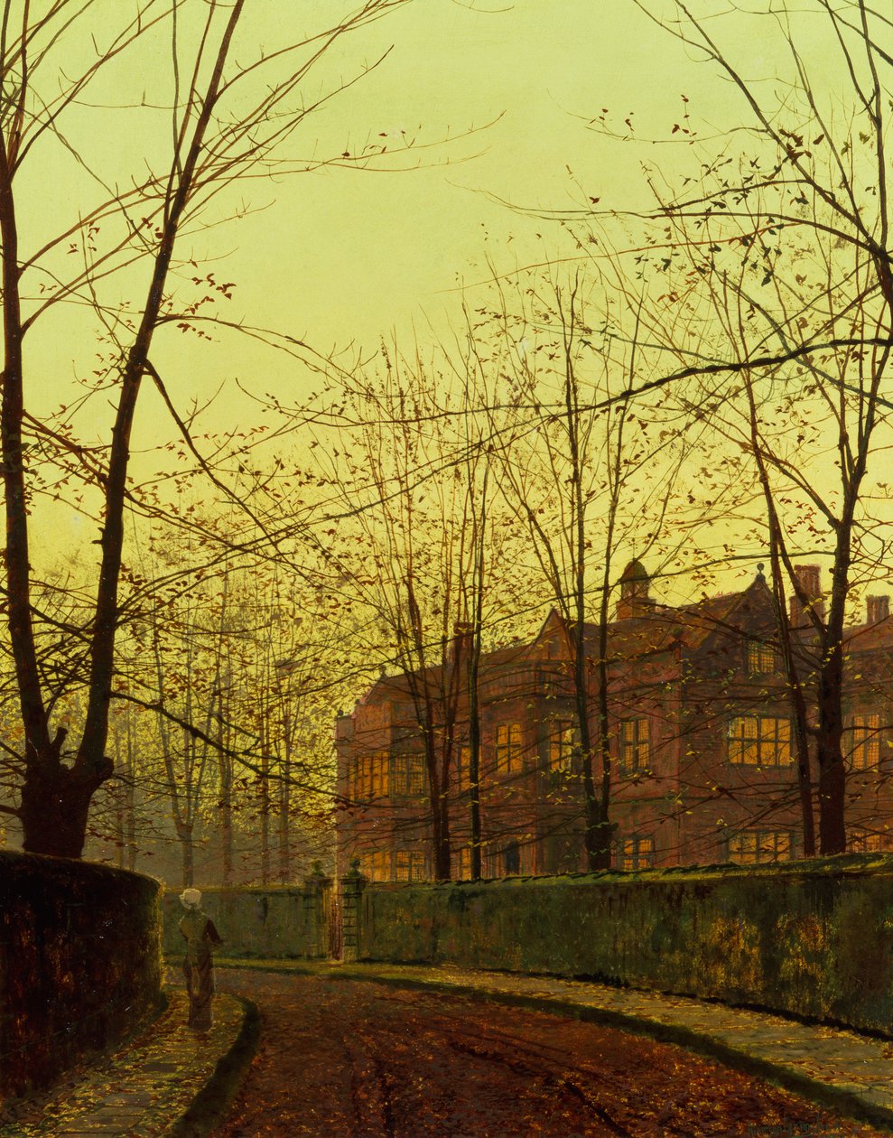 Gyldent efterår (olie på lærred) af John Atkinson Grimshaw