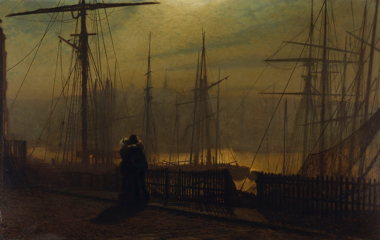 Hjemme igen af John Atkinson Grimshaw