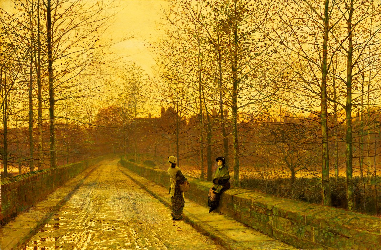 I Golden Gloaming, 1883 af John Atkinson Grimshaw