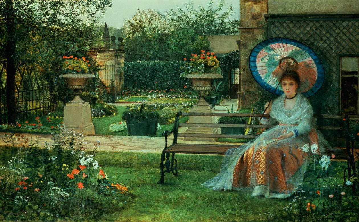 I Plesaunce, Knostrop Hall, Leeds, 1875 af John Atkinson Grimshaw