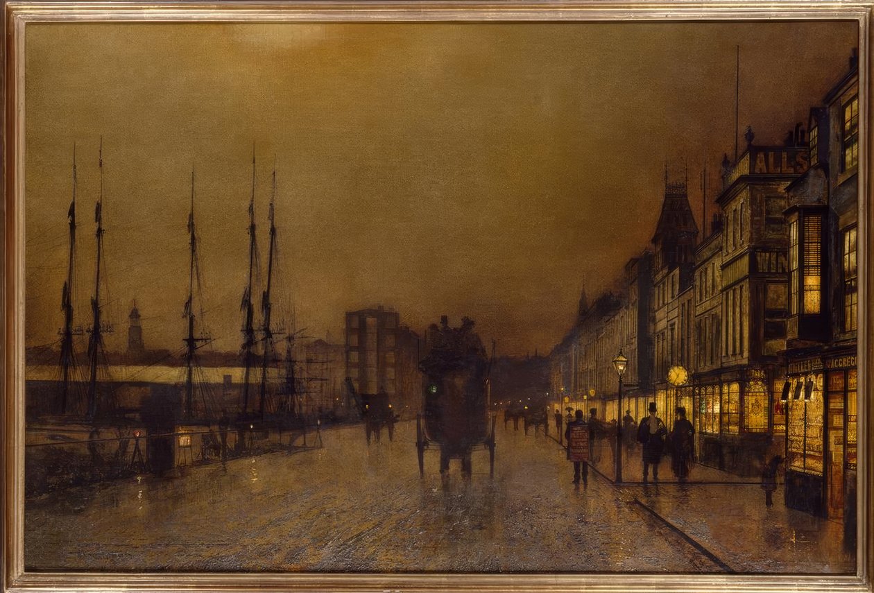 J.A.Grimshaw, Glasgow / maleri af John Atkinson Grimshaw