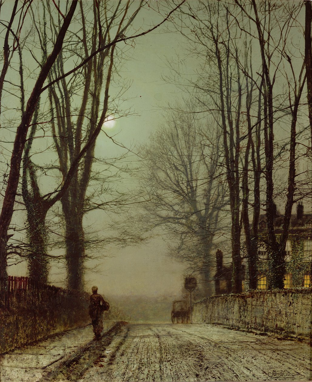 Putney Park Lane af John Atkinson Grimshaw
