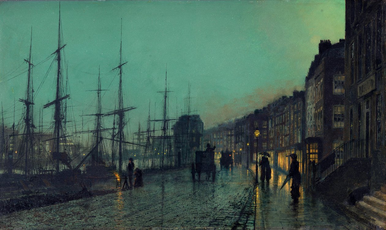 Skibsfart på Clyde af John Atkinson Grimshaw