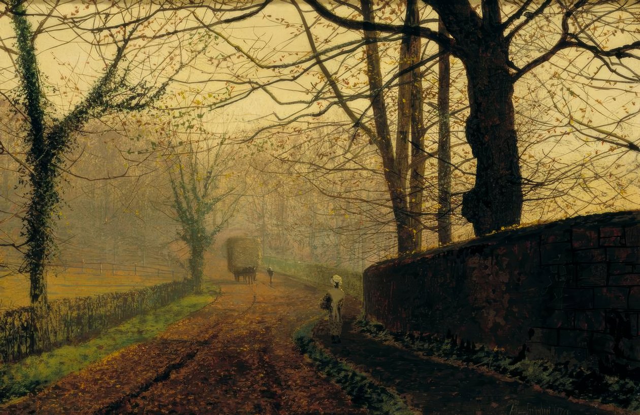 Stapleton Park, nær Pontefract, Leeds af John Atkinson Grimshaw