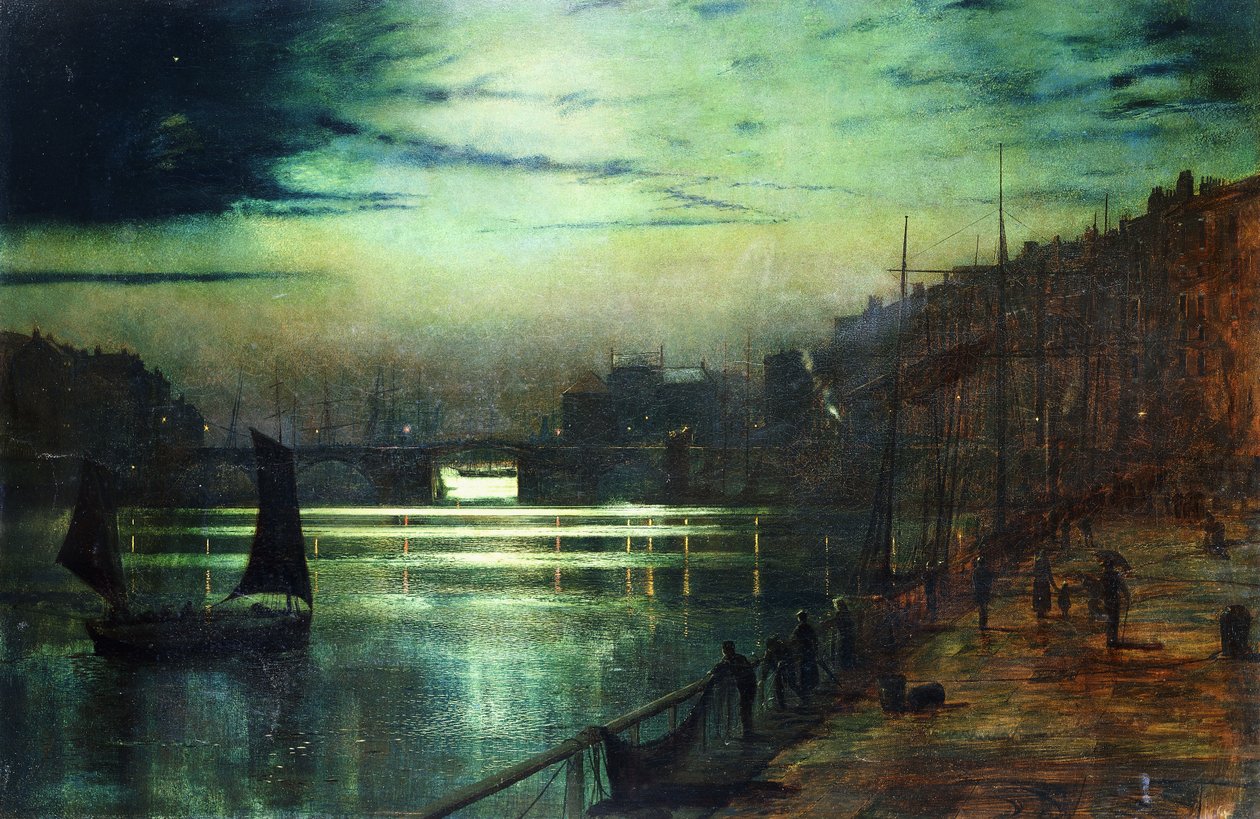 Havnelyset, Whitby, af John Atkinson Grimshaw