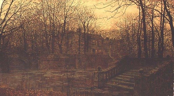 Den Moated Grange af John Atkinson Grimshaw
