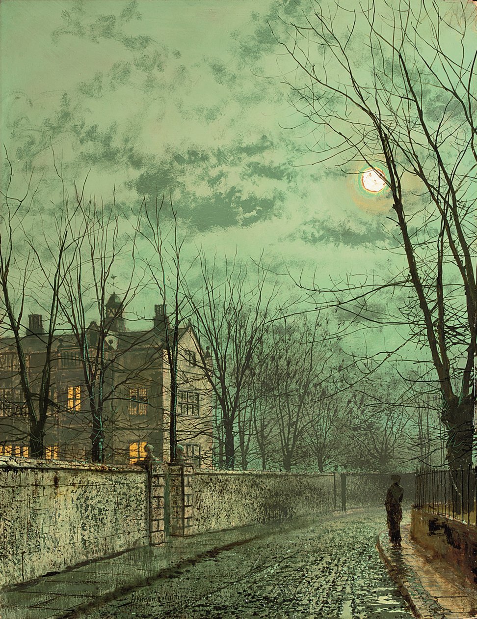 Under månestrålerne, 1887 af John Atkinson Grimshaw