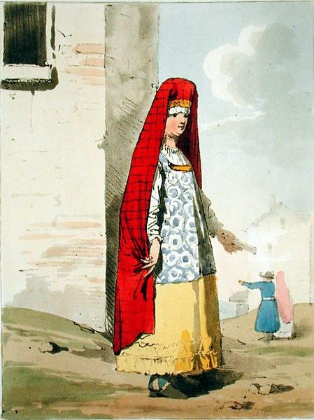 A Merchants Wife, ætset af kunstneren, udgivet 1804 (se også 169211) af John Augustus Atkinson
