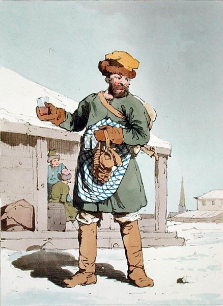Zbitenshik, ætset af kunstneren, udgivet 1804 (farve litho) af John Augustus Atkinson