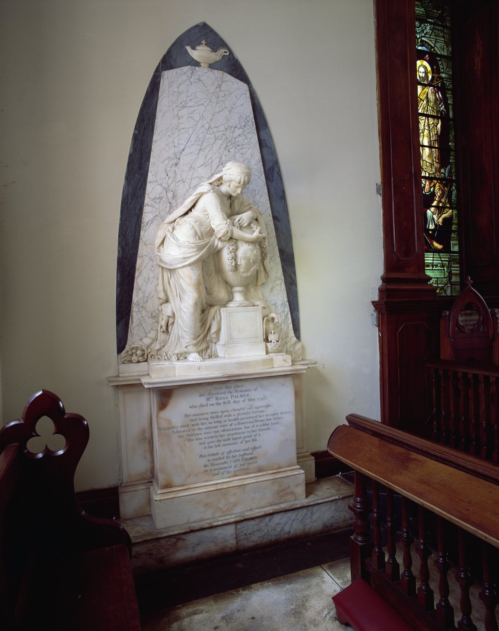 Monument til Rosa Palmer fra Rose Hall, 1790 (marmor) af John Bacon