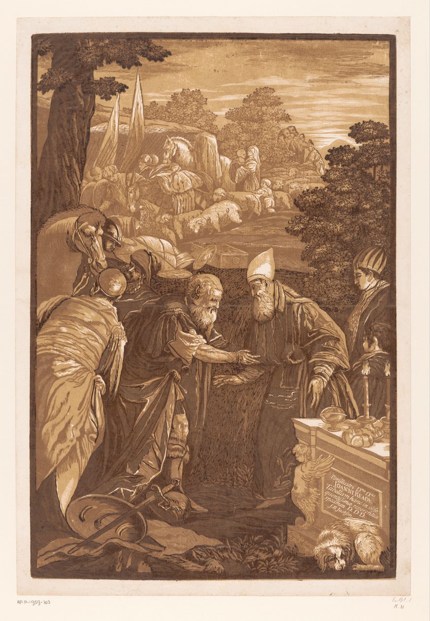 Abraham og Melkisedek Kunstværker af venetianske mestre (serietitel) Opera selectora (serietitel) af John Baptist Jackson