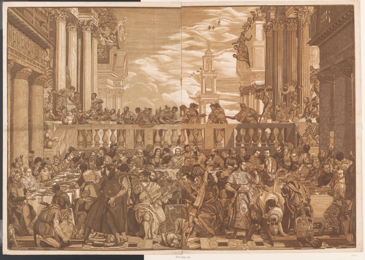 Bryllup i Cana Kunstværker af venetianske mestre (serietitel) Opera selectora (serietitel) af John Baptist Jackson