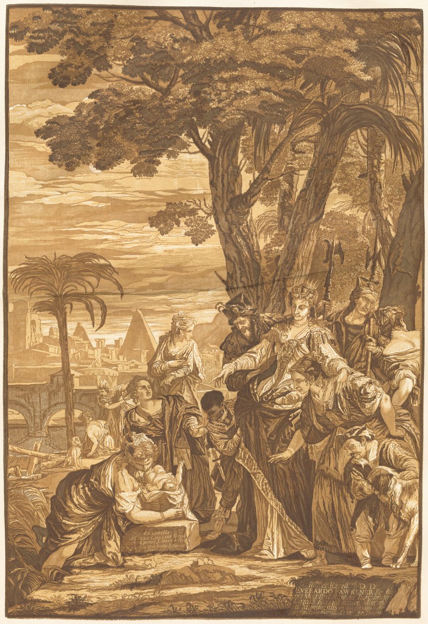 Fundet af Moses af John Baptist Jackson after Veronese