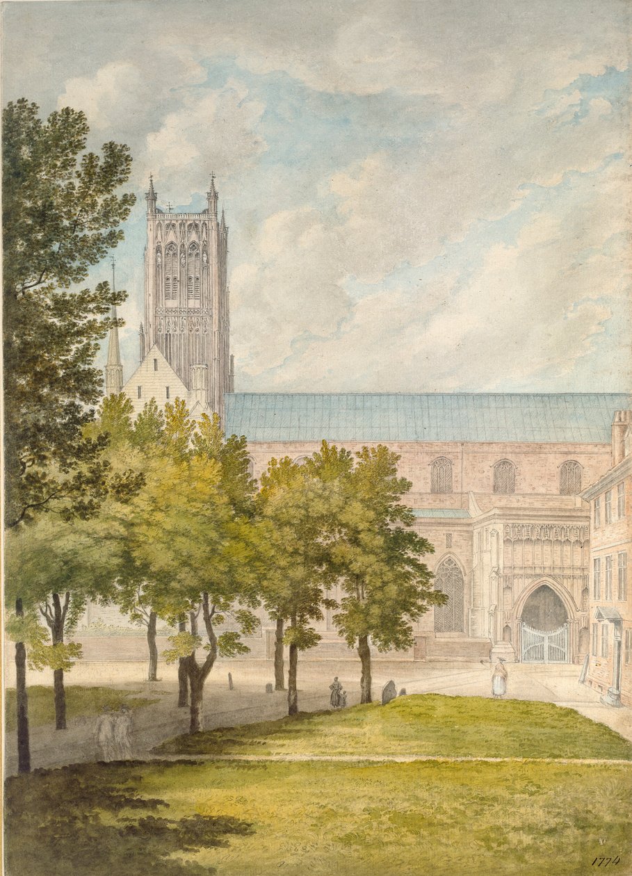 Worcester Cathedral, sandsynligvis 1774 af John Baptist Malchair