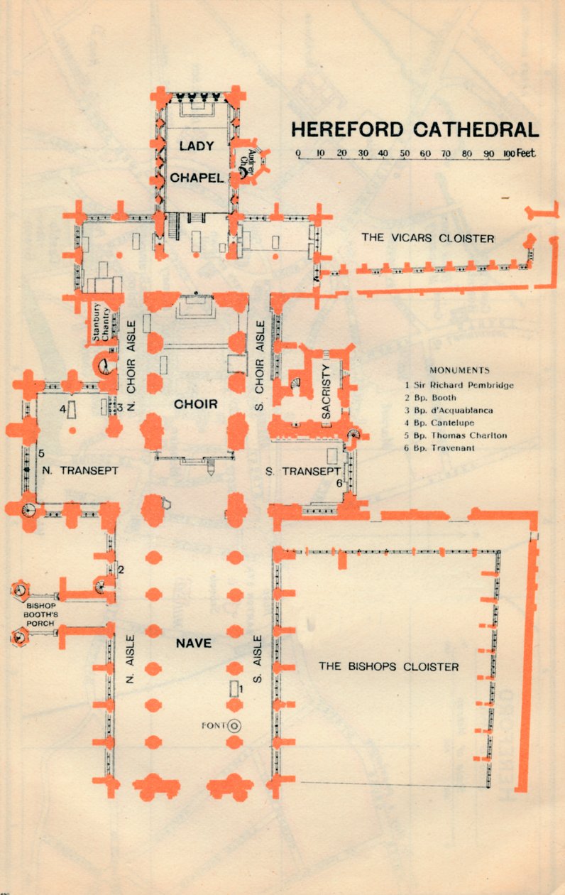 Hereford Cathedral, c20th Century af John Bartholomew