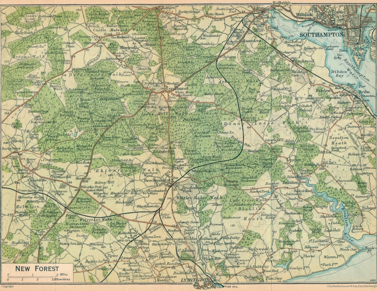 New Forest, c20th Century af John Bartholomew