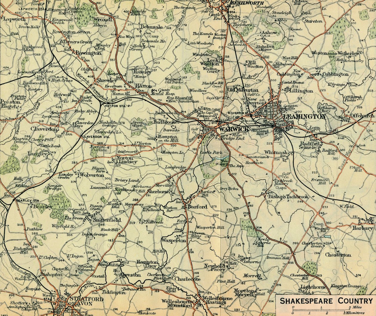 Shakespeare Country, det 20. århundrede af John Bartholomew
