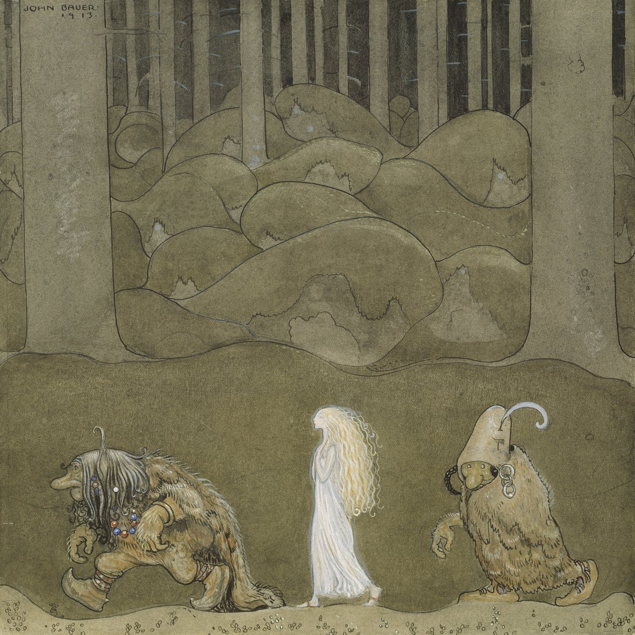 Prinsessen og troldene af John Bauer