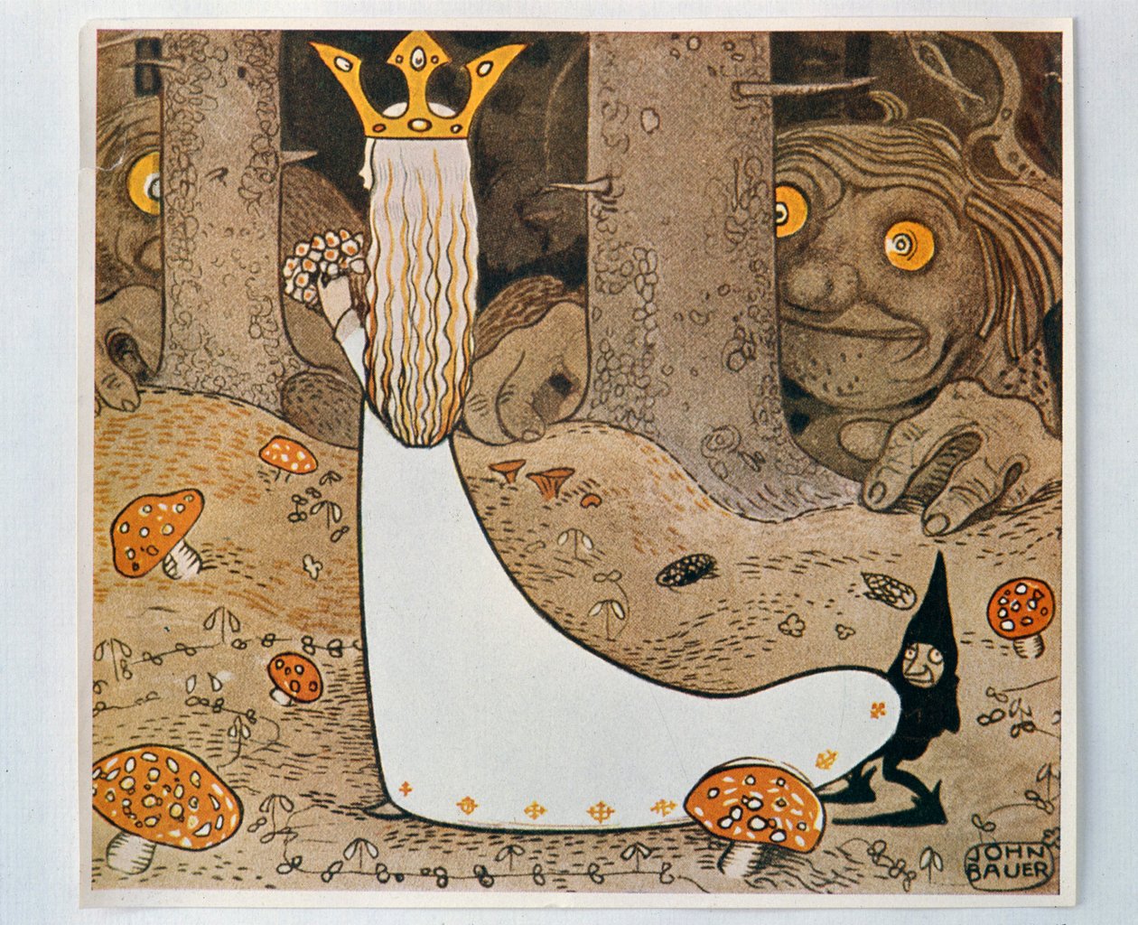 Prinsessen og trolden. Fra blandt alfer og trolde, 1913 af John Bauer