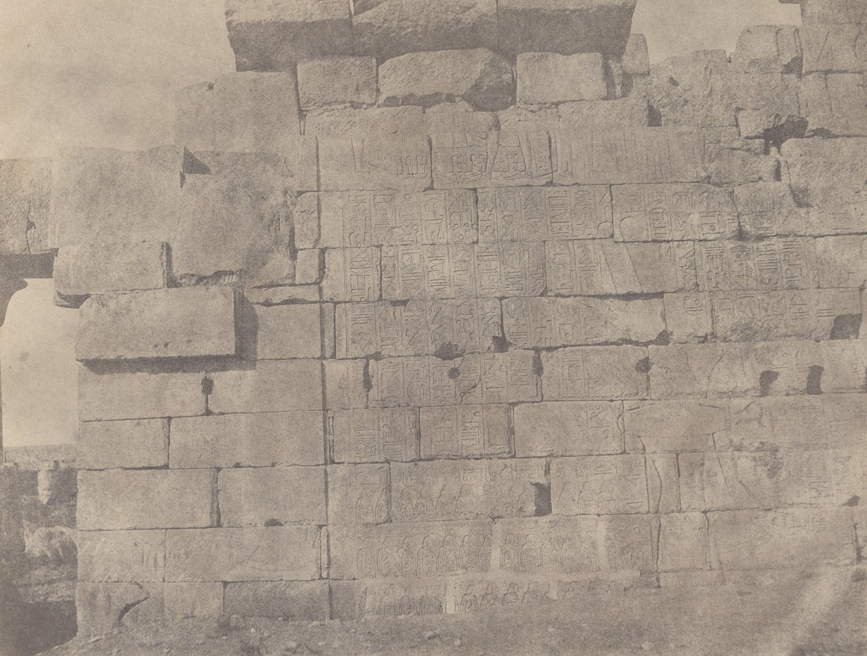 [Karnac, Hypostyle Hall, sydlige væg (udvendig) af John Beasley Greene