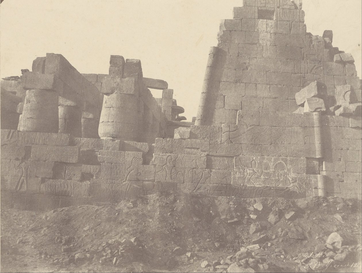 Karnac, Hypostyle Hall, North Wall, Udvendigt ansigt, N ° 1 bis af John Beasly Greene