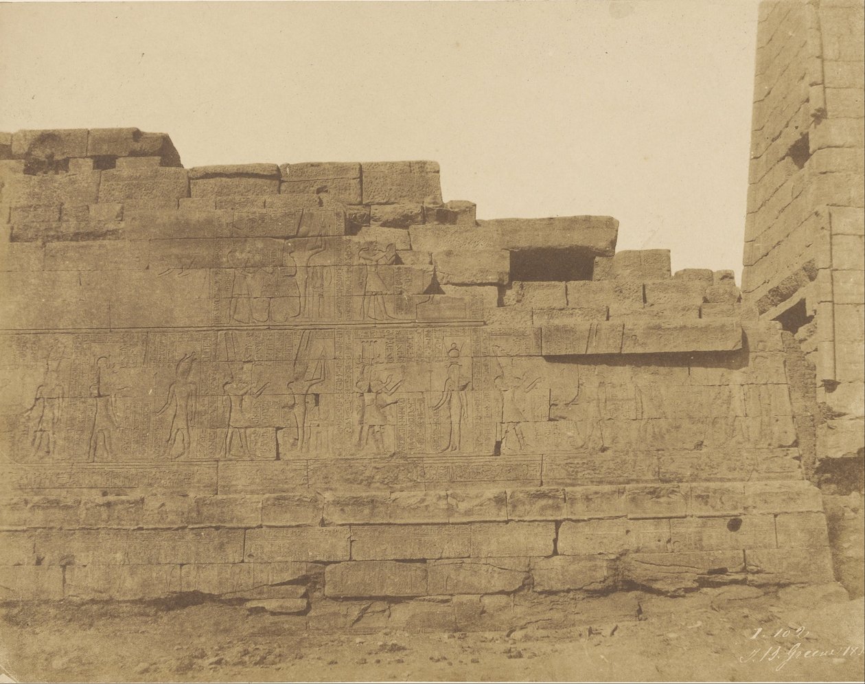 Karnak, Tempel syd for Hypostylehallen, Sydvæg (Udvendigt ansigt) af John Beasly Greene