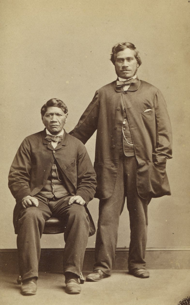 Takerei og Hapimana, ca. 1863 (albumin print) af John Beattie