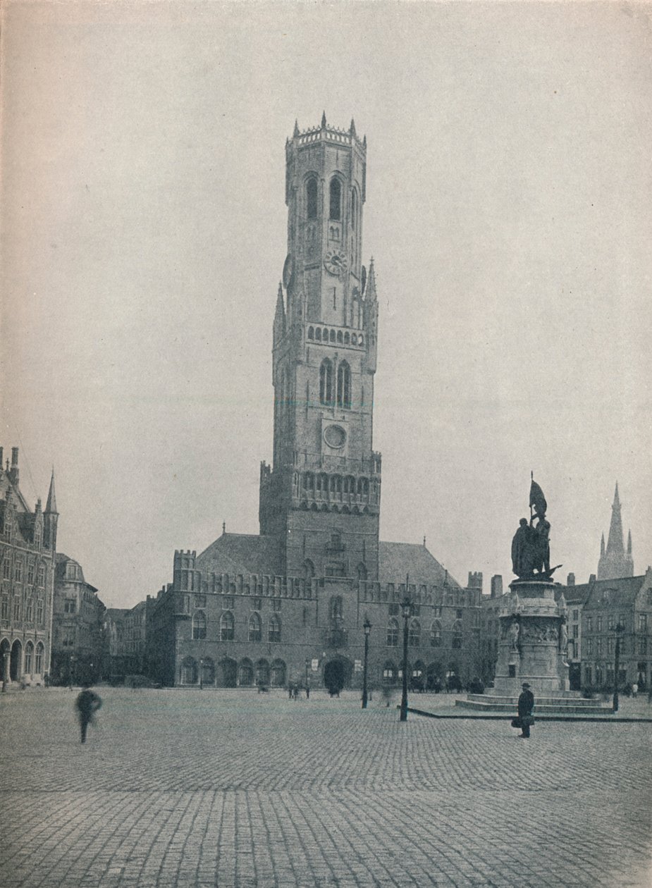 Markt og klokketårnet, Brugge, Belgien c1900 1914-1915 af John Benjamin Stone