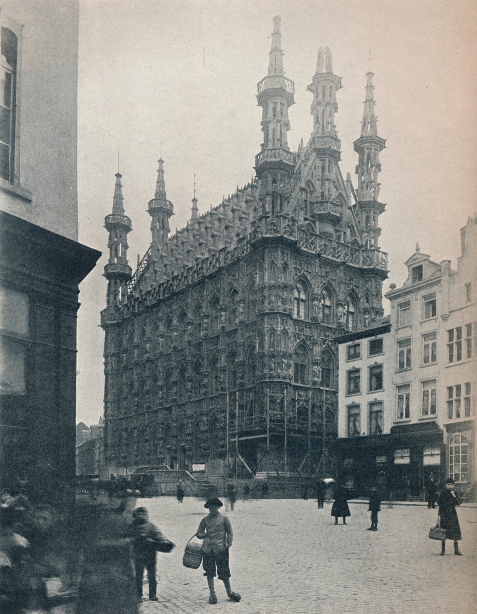 Rådhuset, Leuven, Belgien, c1900 1914-1915 af John Benjamin Stone