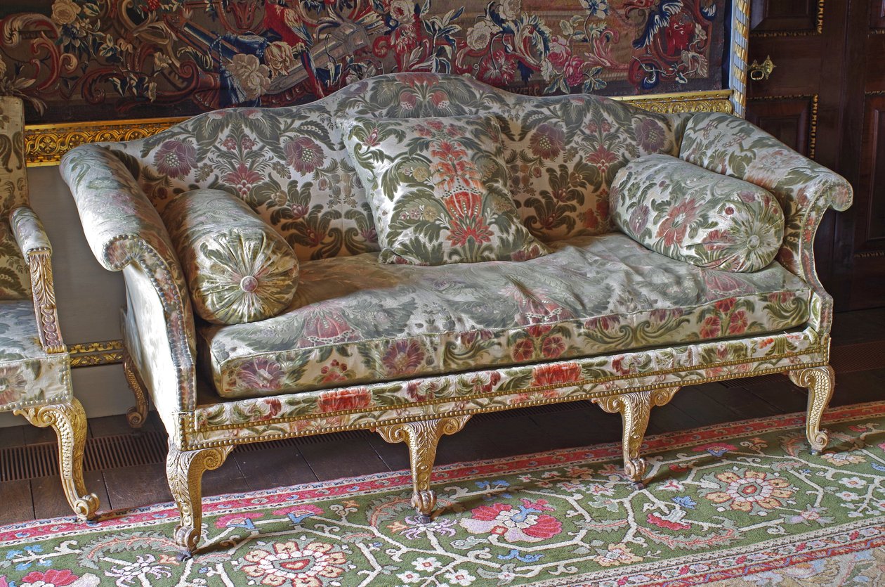 En George III Giltwood Humpback soda-bedstead af John Bladwell