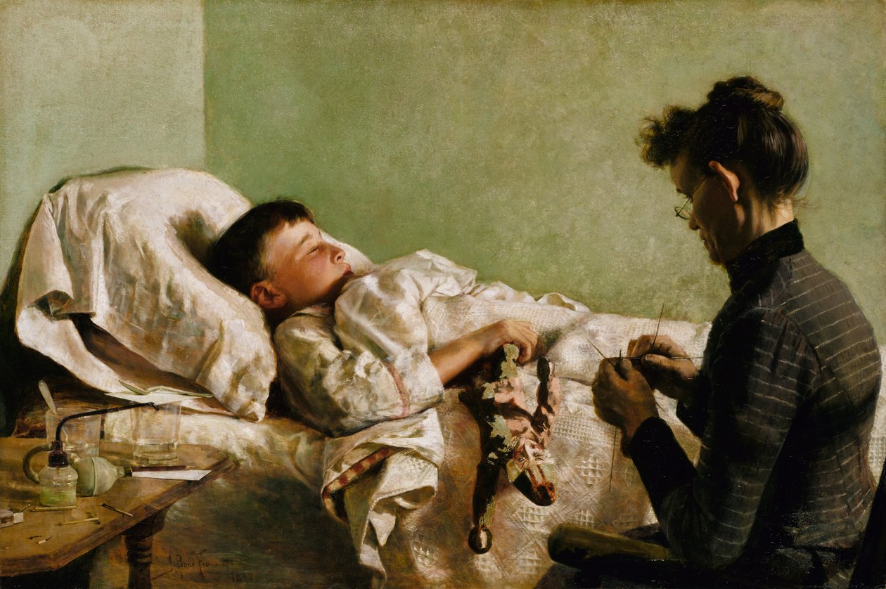 Det syge barn, 1893. af John Bond Francisco