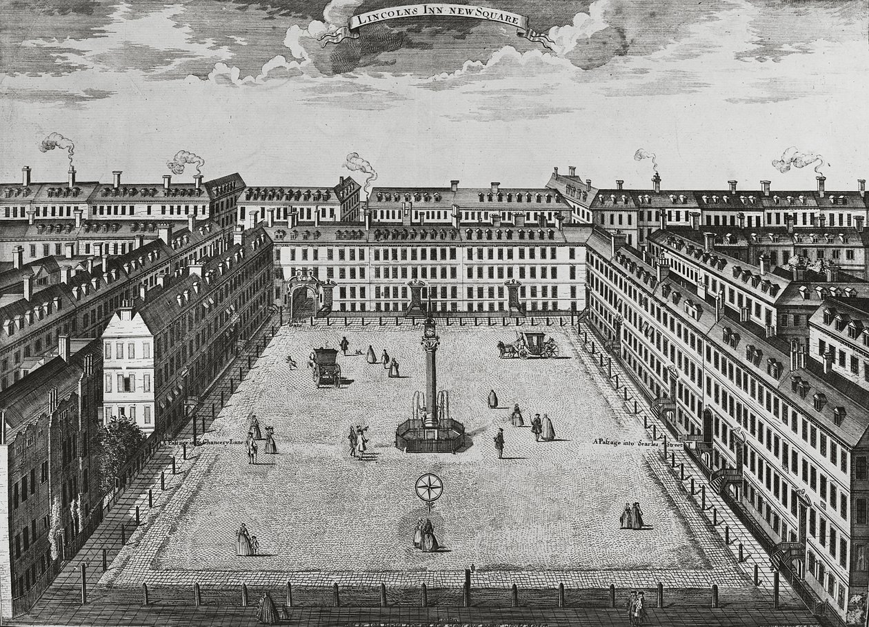 Lincolns Inn New Square, ca. 1725 af John Bowles