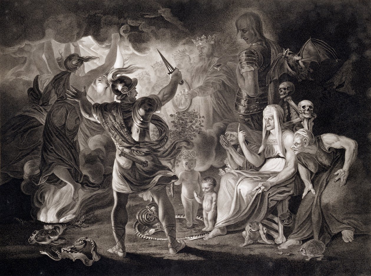 Macbeth, de tre hekse og Hecate, 1805 af John Boydell