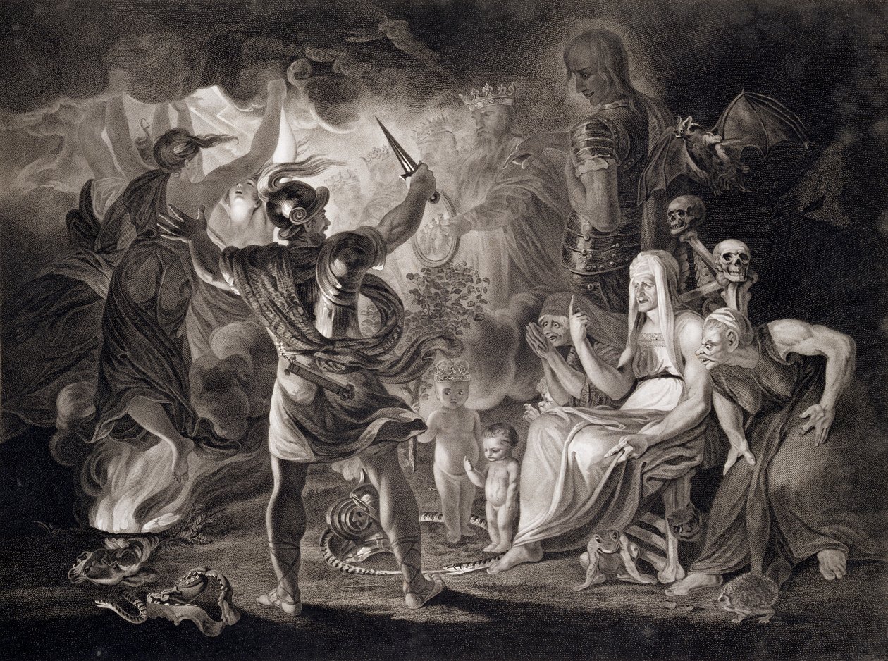 Macbeth, de tre hekse og Hecate, 1805 af John Boydell