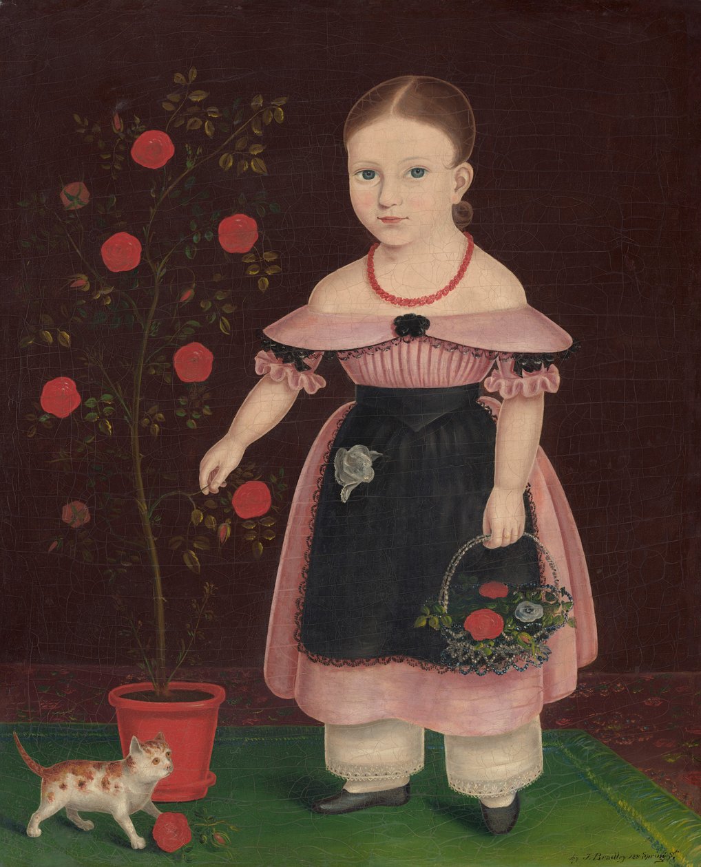 Lille pige i lavendel, ca. 1840 (olie på lærred) af John Bradley