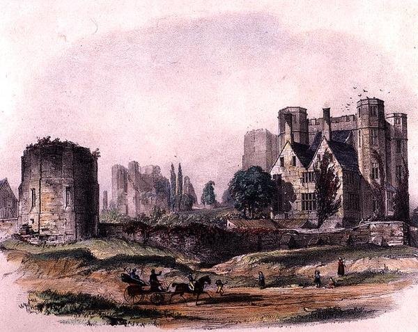 Kenilworth Castle (farvet blyant på papir) af John Brandard