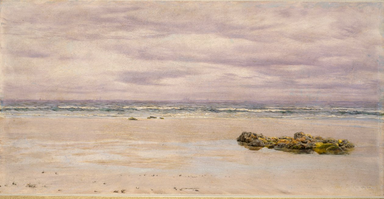 Kennack Sands, Cornwall, ved lavvande, 1877 af John Brett