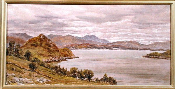 Looking Out of Loch Corrie, 27. august 1885 (olie på lærred) af John Brett