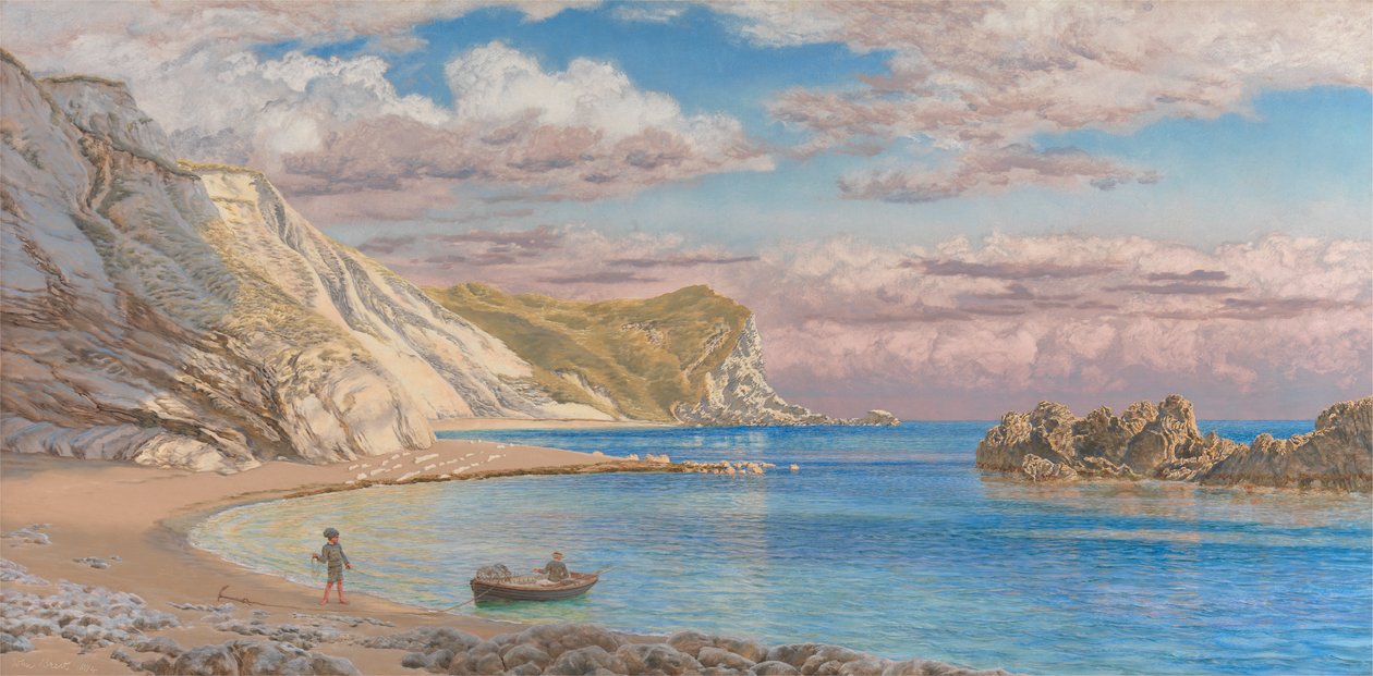 Man of War Rocks, Coast of Dorset af John Brett