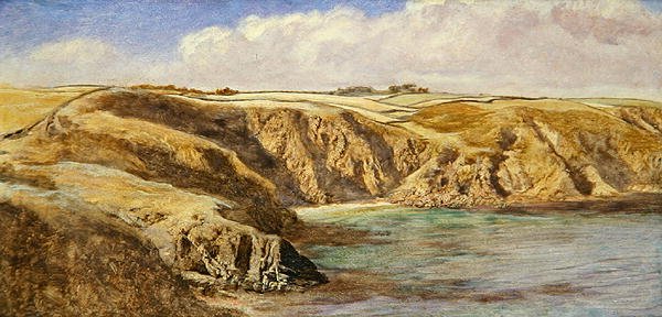 Parn Voose Cove (olie på lærred) af John Brett