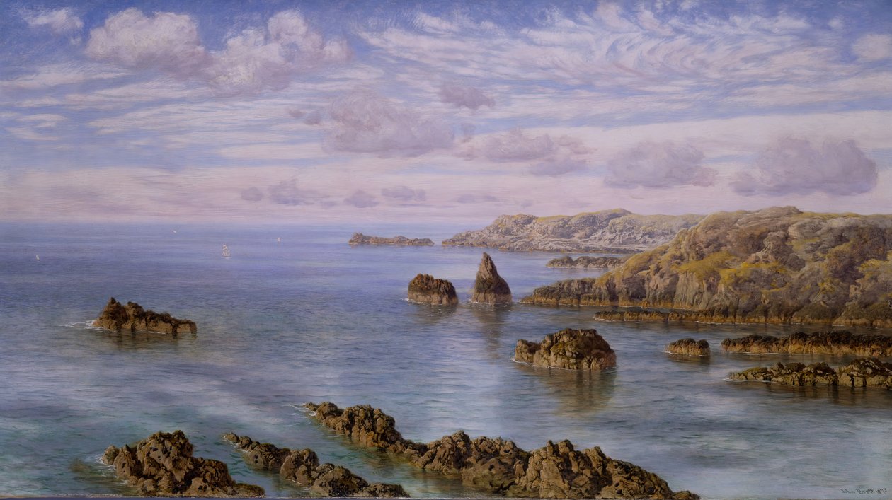 Guernseys sydlige kyst, 1875. af John Brett