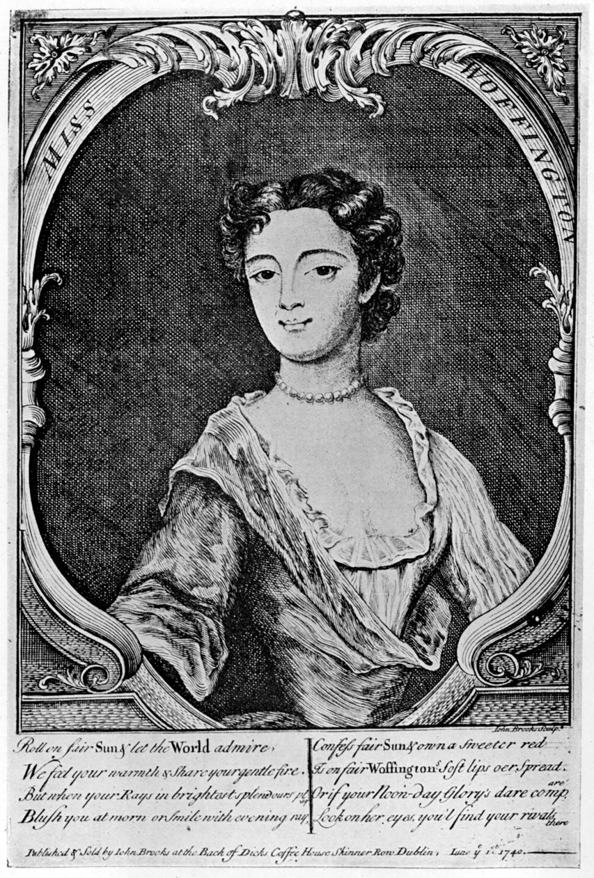 Margaret Peg Woffington 1720-1760, irsk skuespillerinde, 1700-tallet 1905. af John Brooks