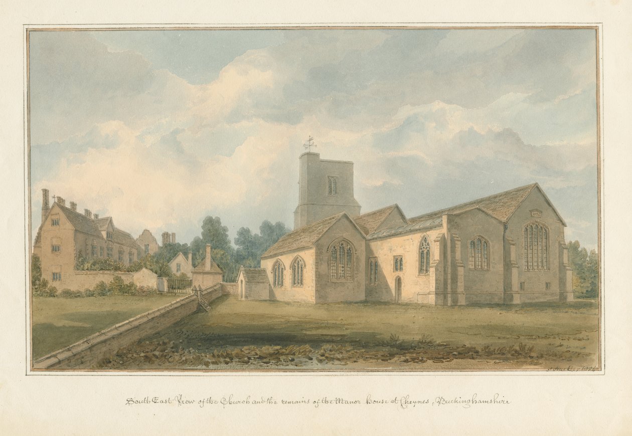 Buckinghamshire - Chenies Church and Remains of the Manor House, 1824 af John Buckler