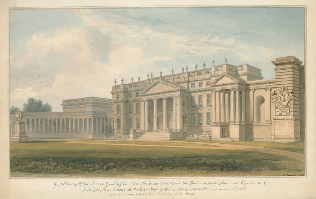 Buckinghamshire - Stowe House, 1815 af John Buckler