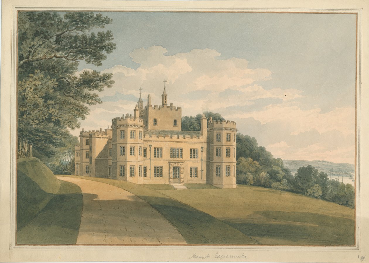 Devonshire - Mount Edgecombe, 1821 af John Buckler