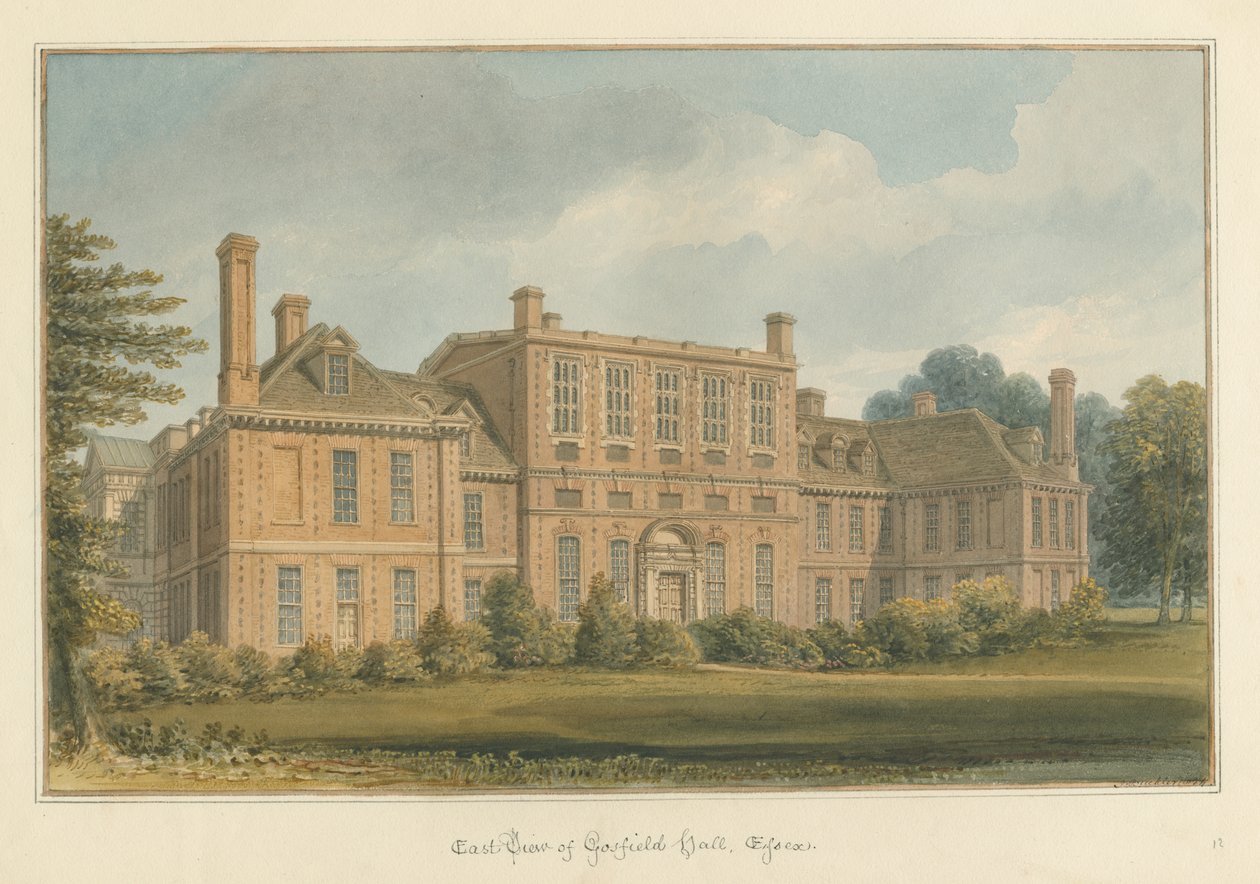 Essex - Gosfield Hall, 1824 af John Buckler